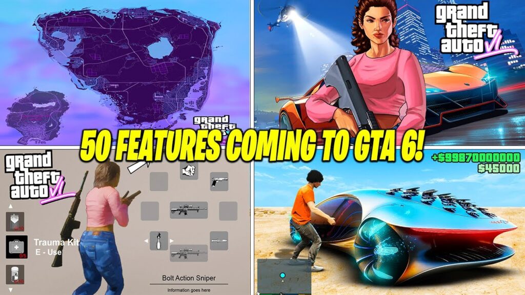 Rockstar Games, Grand Theft Auto V, Internet leak, Vice City, Take-Two Interactive 50 NEW Features coming to GTA 6! (GTA 6 Leaks)