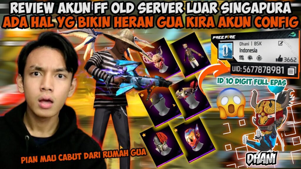 REVIEW AKUN FF OLD SERVER LUAR SINGAPURA! ADA YANG BIKIN HERAN GUA KIRA ITEM CONFIG😱