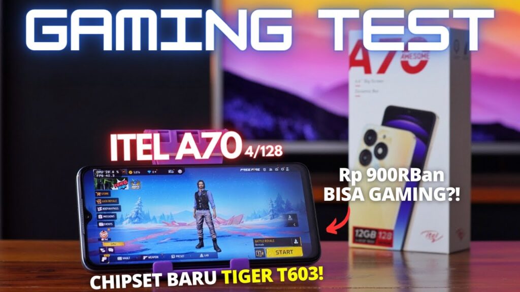 COBAIN CHIPSET BARU! GAMING TEST Itel A70 4/128GB Indonesia. TIger T603 Bisa BUAT GAMING?!