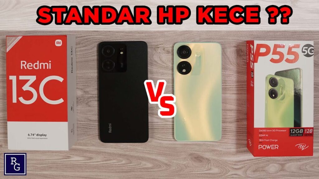 Standar HP Kece di Akhir 2023??? - Review Perbandingan Redmi 13C vs iTel P55 5G